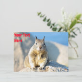 Anpassbare graue Eichhörnchenkarte Karte (Stehend Vorderseite)