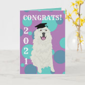 Anpassbare Great Pyrenäen Abschluss Card Karte (Gelbe Blume)