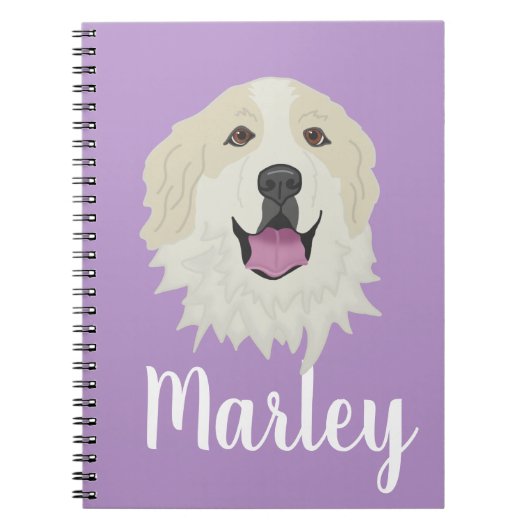 Anpassbare Große Pyrenäen Notizblock (Vorderseite)