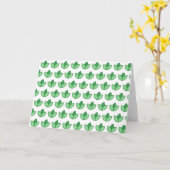 Anpassbare grüne Blätter Karte (Gelbe Blume)