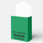 Anpassbare grüne schwarze Graduierungspartei Geschenkschachtel (Geöffnet)