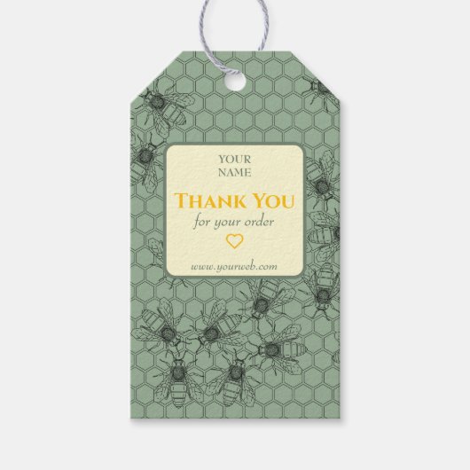 Anpassbare Grüne Unternehmen dank Tag Geschenkanhänger (Vorderseite)