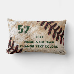 Anpassbare Grunge-Baseball-Geschenke für Spieler Lendenkissen