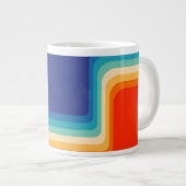 Anpassbare gute Vibes 70er Ombre Jumbo-Tasse (Vorderseite Rechts)
