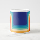 Anpassbare gute Vibes 70er Ombre Jumbo-Tasse (Vorderseite)