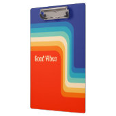 Anpassbare gute Vibes 70er Ombre Klemmbrett (Links)