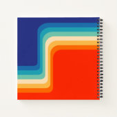 Anpassbare gute Vibes 70er Ombre Notizblock (Rückseite)