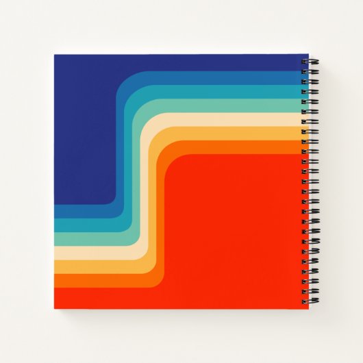 Anpassbare gute Vibes 70er Ombre Notizblock (Rückseite)