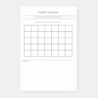 Anpassbare Habit-Tracker-Kommentare Post-it Klebezettel