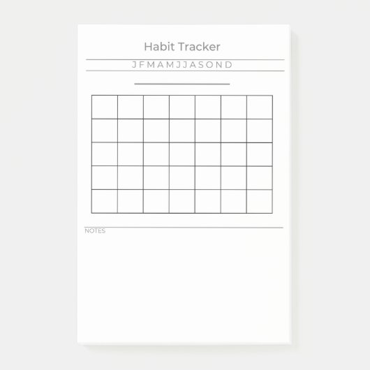 Anpassbare Habit-Tracker-Kommentare Post-it Klebezettel (Vorderseite)