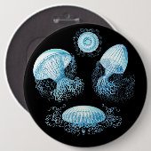 Anpassbare Haeckel Jellyfish Button (Vorne & Hinten)