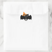 Anpassbare Hallloween-Bat-Aufkleber Quadratischer Aufkleber (Tasche)
