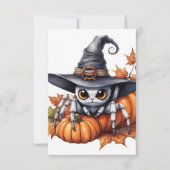 Anpassbare Halloween-Antwortkarte RSVP Karte (Vorderseite)