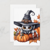 Anpassbare Halloween-Antwortkarte RSVP Karte (Vorne/Hinten)