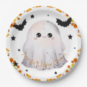 Anpassbare Halloween-Babyduschplatte Pappteller (Vorderseite)