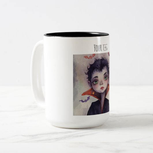Anpassbare Halloween Coffee Cup. Zweifarbige Tasse (Vorderseite Links)
