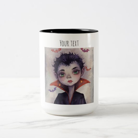 Anpassbare Halloween Coffee Cup. Zweifarbige Tasse (Mittel)