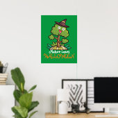 Anpassbare Halloween-Hexenbaum Poster (Heimbüro)
