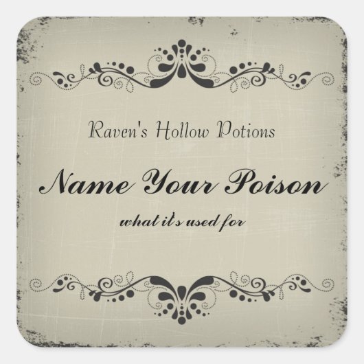 Anpassbare Halloween-Jar-Aufkleber Quadratischer Aufkleber (Vorderseite)