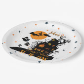 Anpassbare Halloween-Kinderdusche-Teller Pappteller (Schrägansicht)