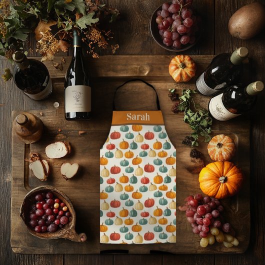 Anpassbare Halloween-Kürbismuster Schürze