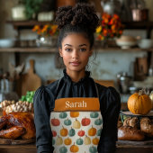 Anpassbare Halloween-Kürbismuster Schürze