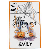 Anpassbare Halloween Medium Trick oder Treat Bag Mittlere Geschenktüte (Vorderseite)