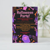 Anpassbare Halloween-Party Einladung Spooky (Stehend Vorderseite)