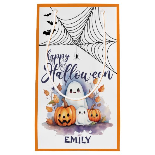 Anpassbare Halloween Small Trick oder Treat Bag Kleine Geschenktüte (Vorderseite)