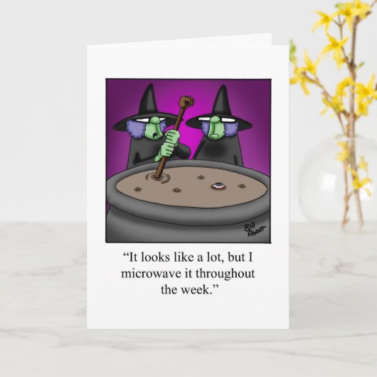 Anpassbare Halloween-Spaß-Grußkarte Karte (Gelbe Blume)