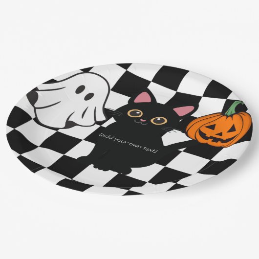 Anpassbare Halloween-Teller Pappteller (Schrägansicht)