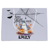 Anpassbare Halloween Trick oder Treat Bag Groß Große Geschenktüte (Vorderseite)