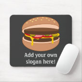 Anpassbare Hamburger-Grafik Mousepad (Mit Mouse)