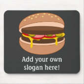 Anpassbare Hamburger-Grafik Mousepad (Vorne)