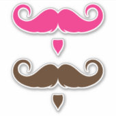 Anpassbare Handlebar-Mustache Aufkleber (Vorderseite)