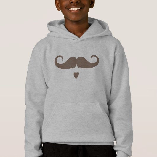 Anpassbare Handlebar-Mustache Hoodie (Vorderseite)