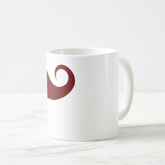 Anpassbare Handlebar-Mustache Kaffeetasse (VorderseiteRechts)