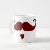 Anpassbare Handlebar-Mustache Kaffeetasse (Vorderseite Links)