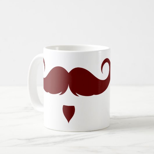 Anpassbare Handlebar-Mustache Kaffeetasse (Vorderseite Links)