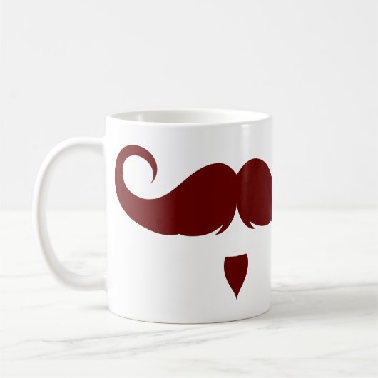 Anpassbare Handlebar-Mustache Kaffeetasse (Links)