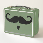 Anpassbare Handlebar-Mustache Metall Brotdose (Vorderseite)