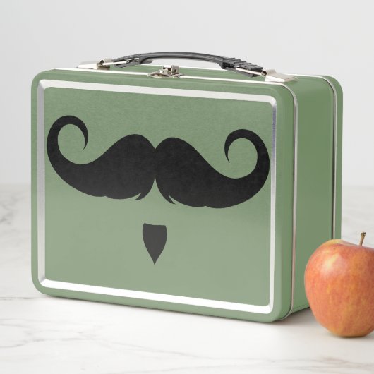 Anpassbare Handlebar-Mustache Metall Brotdose (Beispiel)