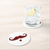 Anpassbare Handlebar-Mustache Runder Pappuntersetzer (Vor Ort)