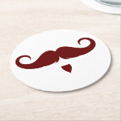 Anpassbare Handlebar-Mustache Runder Pappuntersetzer (Angewinkelt)