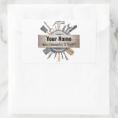 Anpassbare Handyman-Tools Rechteckiger Aufkleber (Tasche)