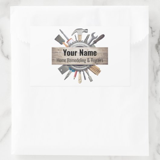 Anpassbare Handyman-Tools Rechteckiger Aufkleber (Tasche)