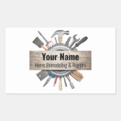 Anpassbare Handyman-Tools Rechteckiger Aufkleber (Vorderseite)