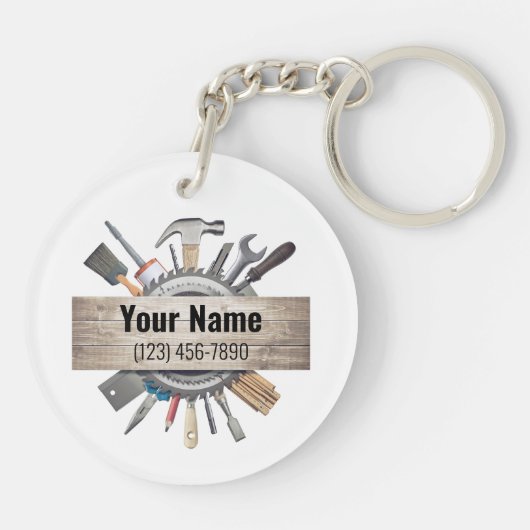 Anpassbare Handyman-Tools Schlüsselanhänger (Rückseite)