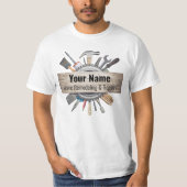 Anpassbare Handyman-Tools T-Shirt (Vorderseite)