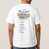 Anpassbare Handyman-Tools T-Shirt (Rückseite)